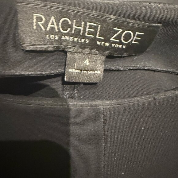 Rachel Zoe black A-line mini skirt with front slits. Elegant, simple. - Picture 2 of 6